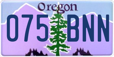 OR license plate 075BNN