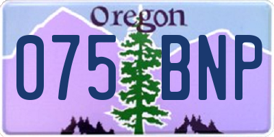 OR license plate 075BNP