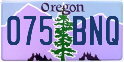 OR license plate 075BNQ