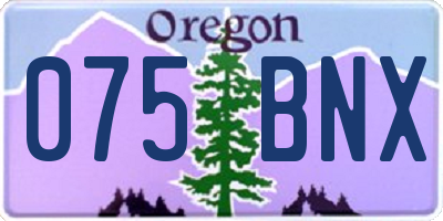 OR license plate 075BNX