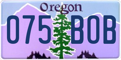 OR license plate 075BOB