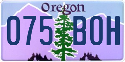 OR license plate 075BOH