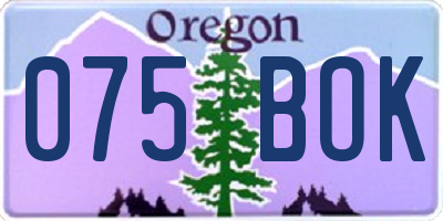 OR license plate 075BOK