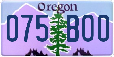 OR license plate 075BOO