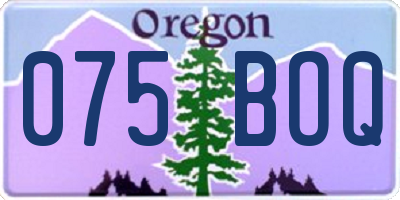 OR license plate 075BOQ