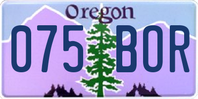 OR license plate 075BOR
