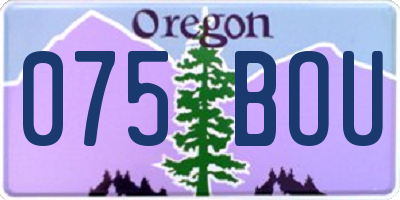 OR license plate 075BOU