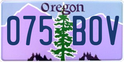 OR license plate 075BOV