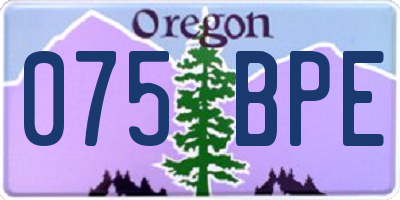 OR license plate 075BPE