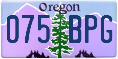 OR license plate 075BPG