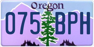 OR license plate 075BPH