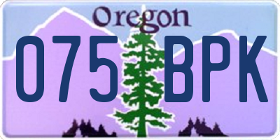 OR license plate 075BPK