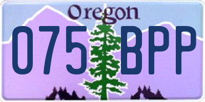 OR license plate 075BPP