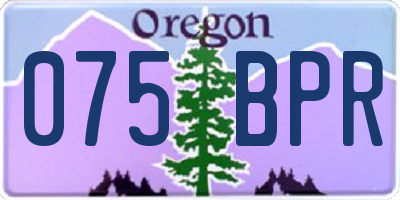 OR license plate 075BPR