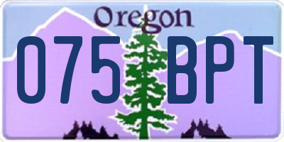 OR license plate 075BPT