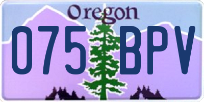 OR license plate 075BPV