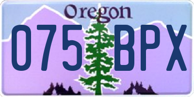 OR license plate 075BPX