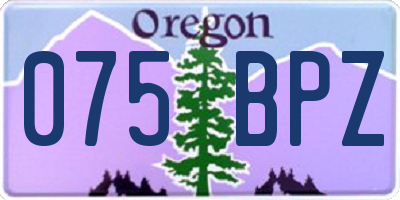 OR license plate 075BPZ