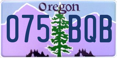 OR license plate 075BQB