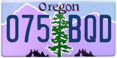 OR license plate 075BQD