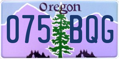 OR license plate 075BQG