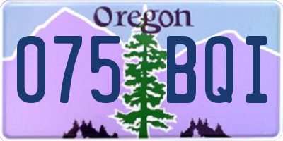 OR license plate 075BQI