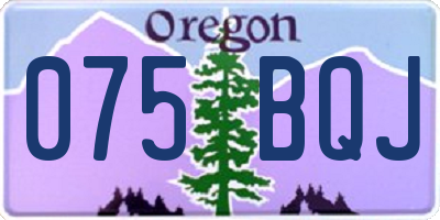 OR license plate 075BQJ