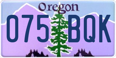OR license plate 075BQK