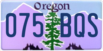 OR license plate 075BQS