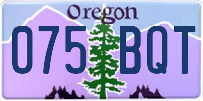 OR license plate 075BQT