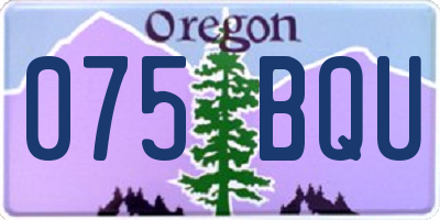 OR license plate 075BQU