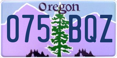 OR license plate 075BQZ