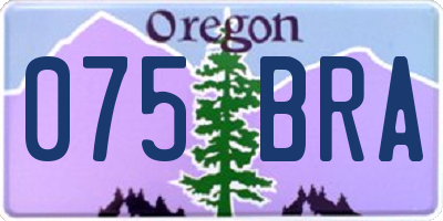 OR license plate 075BRA