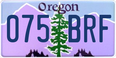 OR license plate 075BRF