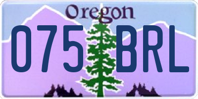 OR license plate 075BRL