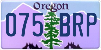 OR license plate 075BRP
