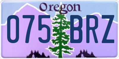 OR license plate 075BRZ