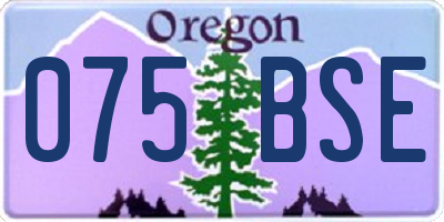 OR license plate 075BSE