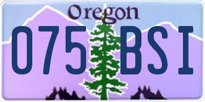 OR license plate 075BSI