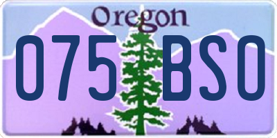 OR license plate 075BSO