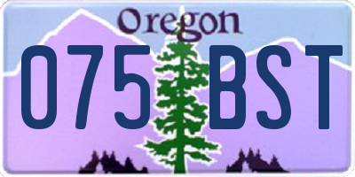 OR license plate 075BST