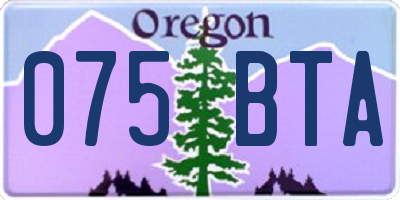 OR license plate 075BTA