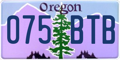 OR license plate 075BTB