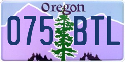 OR license plate 075BTL