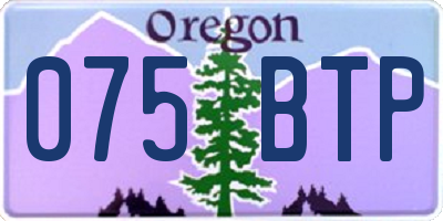 OR license plate 075BTP