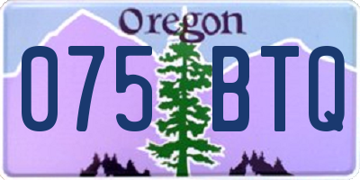 OR license plate 075BTQ