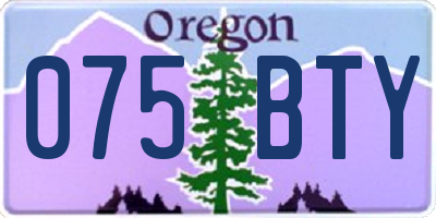 OR license plate 075BTY
