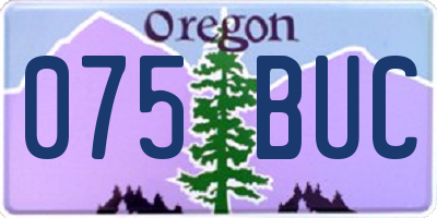 OR license plate 075BUC