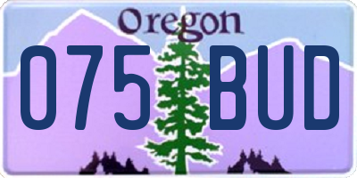OR license plate 075BUD
