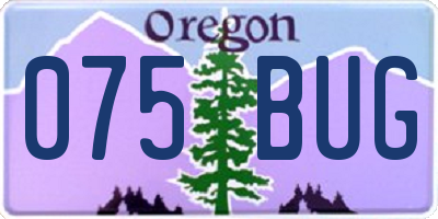 OR license plate 075BUG